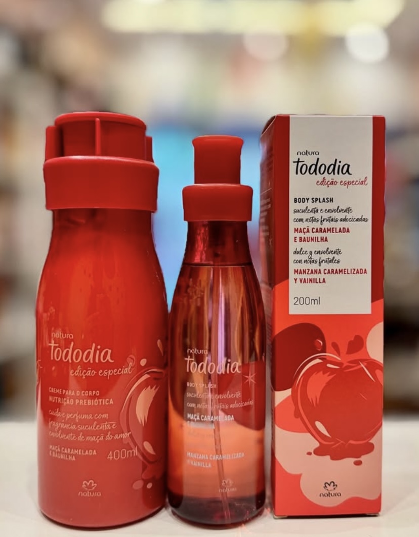 Kit Tododia Maçã Caramelada e Baunilha com Body Splash
